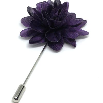 Amour Flower Lapel Pin, Deep Purple