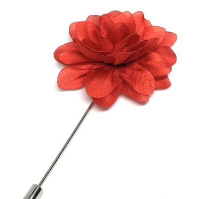 Amour Flower Lapel Pin, Red
