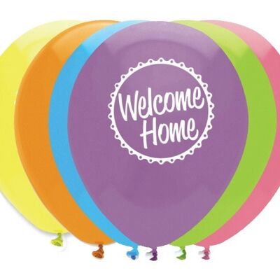 Welcome Home Latex Balloons 2 Sided Print