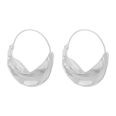 Boucles d'oreilles Fulani, couleur argent