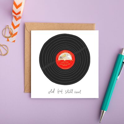 Record Greeting Card | Funny Birthday Card | Cool Dad Card