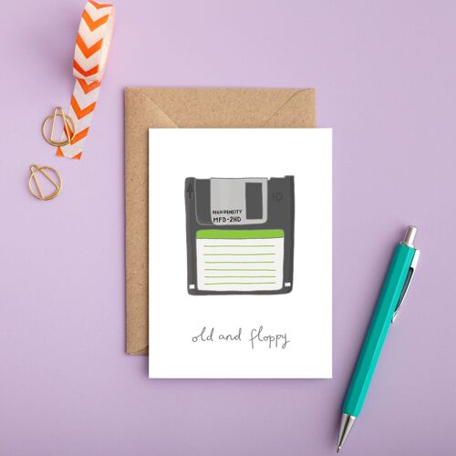 Floppy Disc Birthday Card | Funny Birthday Card | Male Card