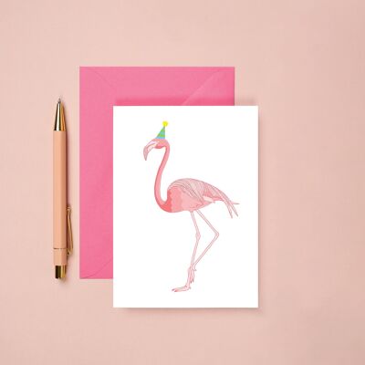 Flamingo-Geburtstagskarte | Feier-Grußkarte