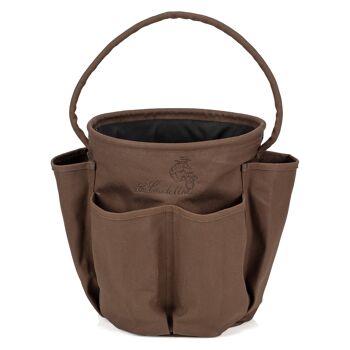 Seau Galva 13L + Sac Porte seau Marron coton Brodé La Cordeline 4