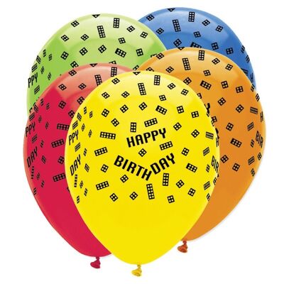 Ballons en latex Block Party imprimés tout autour