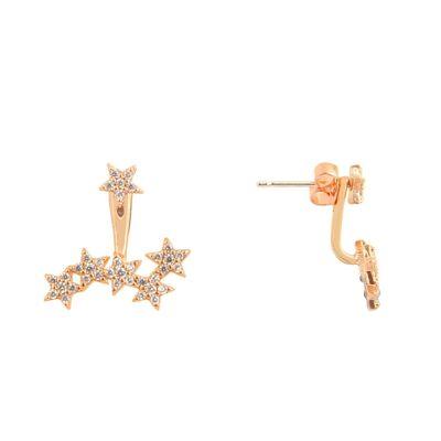 Starburst Two-Way Earrings - Rose gold plated
