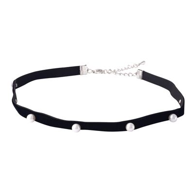 Pearl Dot Choker - Black