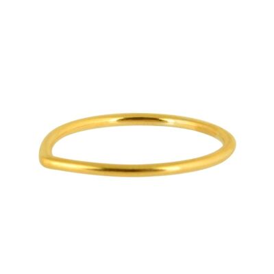 Sterling Silver Teardrop Ring - Gold vermeil - S/M