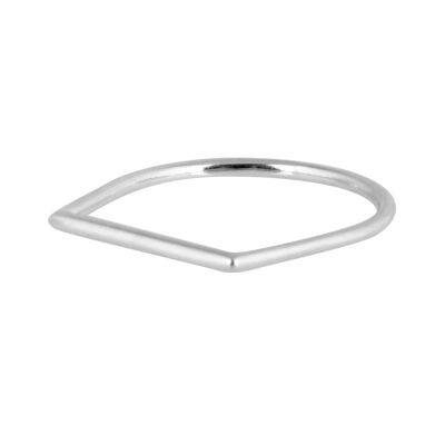 Sterling Silver Simple Modern Ring - Sterling Silver - S/M