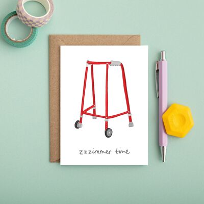 Zimmer Frame Birthday Card | Funny Birthday Card