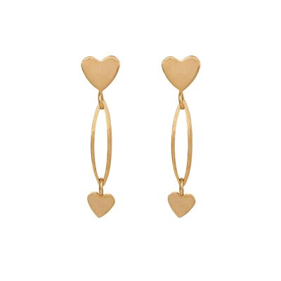 Double Heart Earrings