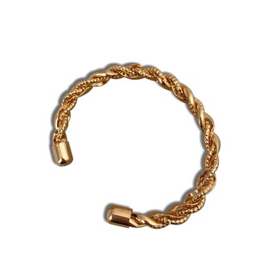 Twisted Chain Gold Cuff