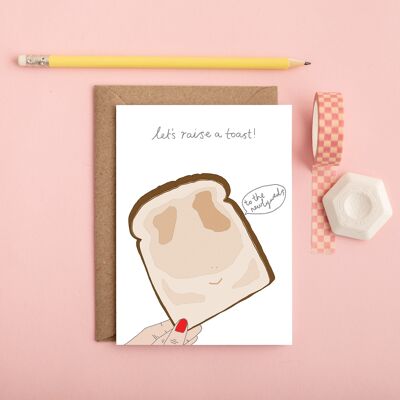 Raise A Toast Wedding Card | Funny Wedding Card