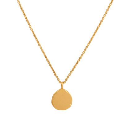 Organic shape pendant mum and baby - Gold vermeil pendant