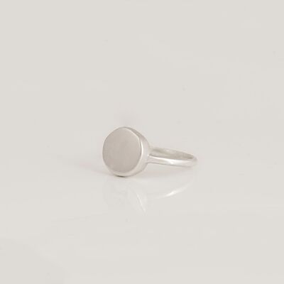 Organic shape pendant baby feet - Sterling silver ring