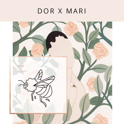 DOR X MARI BEE - Gold rectangle pendant