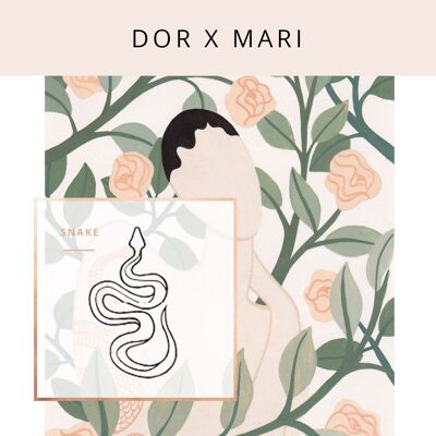 DOR X MARI SNAKE - Gold organic pendant