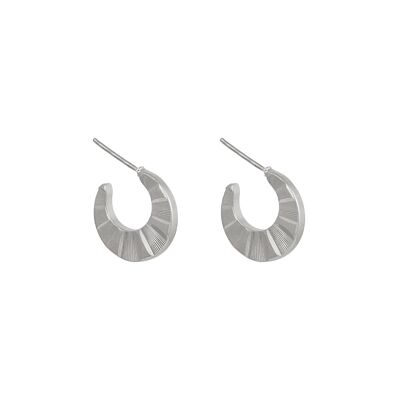 Modern Hoop Earrings White gold
