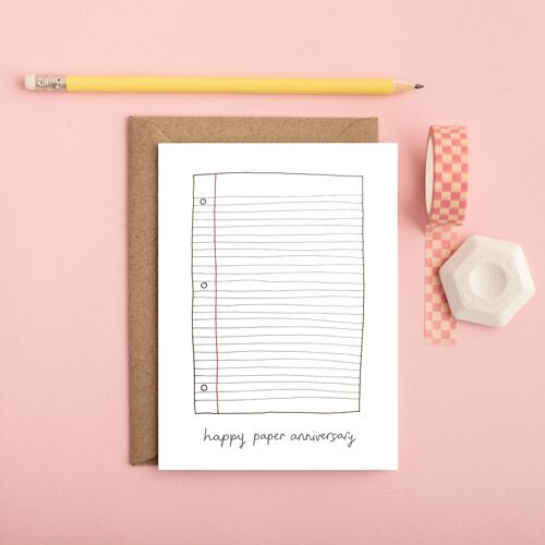 Paper Wedding Anniversary Card | First Anniversary Card