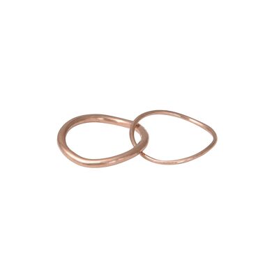Double Ring Rose Gold Vermeil
