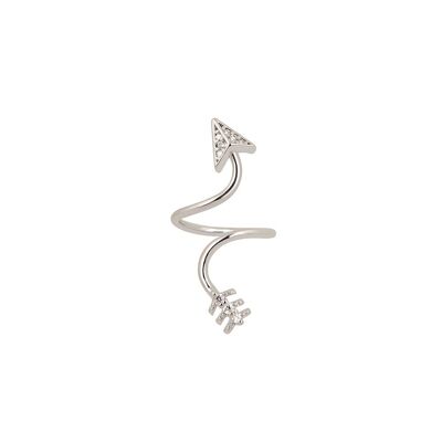 Arrow Midi Ring - White Gold plated