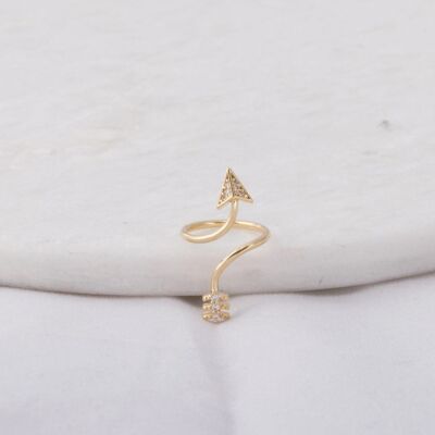 Arrow Midi Ring - Gold plated