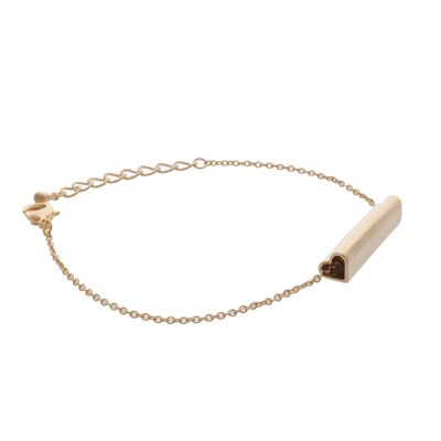 Heart Bar Bracelet - Gold plated