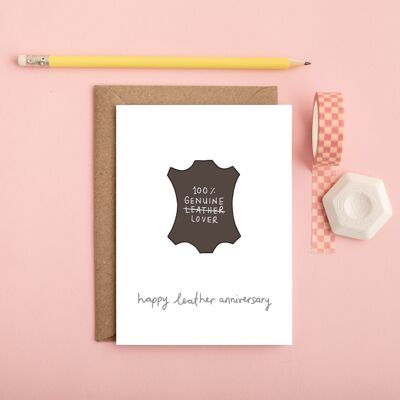 Leather Wedding Anniversary Card | Funny Anniversary Card