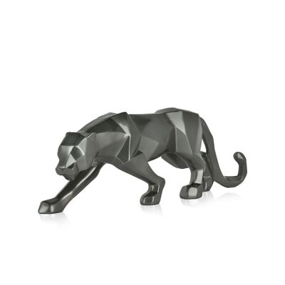 ADM - Harzskulptur 'Panther' - Farbe Anthrazit - 14 x 45 x 9 cm