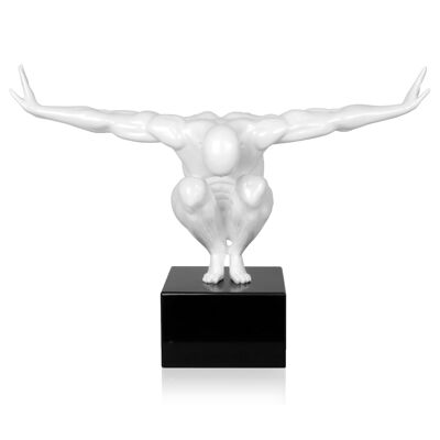 ADM - Resin sculpture 'Small balance' - White color - 31.5 x 44 x 21 cm