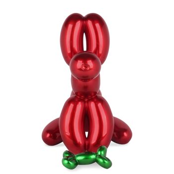 ADM - Sculpture en résine 'Chien ballon assis' - Couleur rouge - 46 x 31 x 50 cm 6