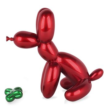 ADM - Sculpture en résine 'Chien ballon assis' - Couleur rouge - 46 x 31 x 50 cm 7