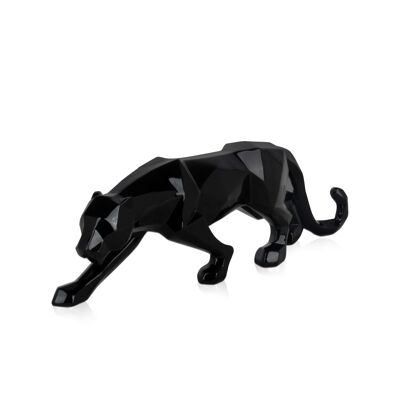 ADM - Escultura de resina 'Pantera' - Color negro - 14 x 45 x 9 cm