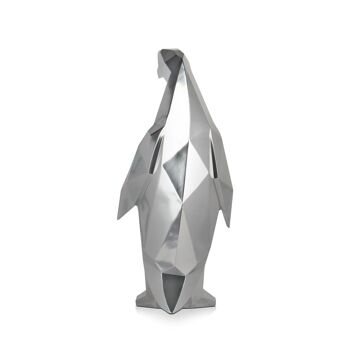 ADM - Grande sculpture en résine 'Pingouin' - Couleur argent - 50 x 22 x 19 cm 8