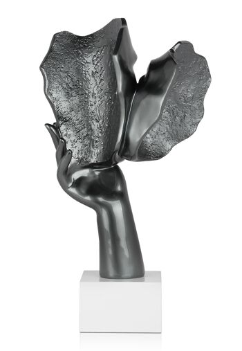 ADM - Sculpture en résine 'Baiser entre amants' - Couleur anthracite - 50 x 27 x 14 cm 8