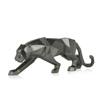 ADM - Grande sculpture en résine 'Panther grande' - Couleur anthracite - 31 x 99 x 18 cm 6