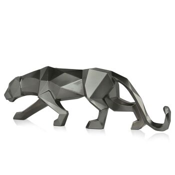 ADM - Grande sculpture en résine 'Panther grande' - Couleur anthracite - 31 x 99 x 18 cm 8