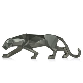 ADM - Grande sculpture en résine 'Panther grande' - Couleur anthracite - 31 x 99 x 18 cm 9