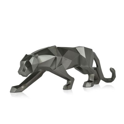 ADM - Grande sculpture en résine 'Panther grande' - Couleur anthracite - 31 x 99 x 18 cm