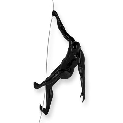 ADM - Escultura de resina 'Climber 2' - Color negro - 31 x 16 x 15 cm
