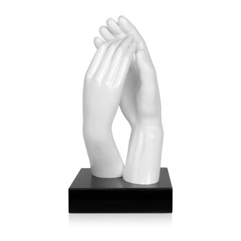 ADM - Sculpture en résine 'Deep union' - Couleur blanche - 36 x 19 x 18 cm 9