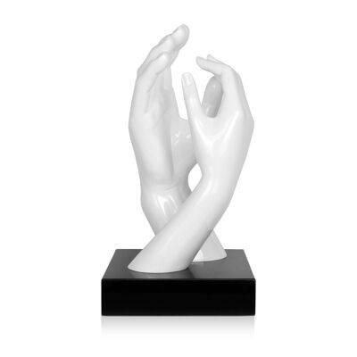 ADM - Sculpture en résine 'Deep union' - Couleur blanche - 36 x 19 x 18 cm