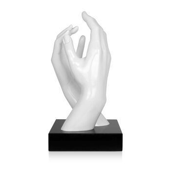 ADM - Sculpture en résine 'Deep union' - Couleur blanche - 36 x 19 x 18 cm 2