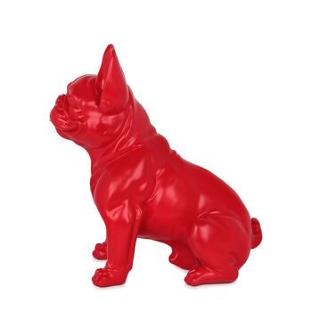 ADM - Sculpture en résine 'Bouledogue français assis' - Couleur rouge - 40 x 23 x 41 cm 3