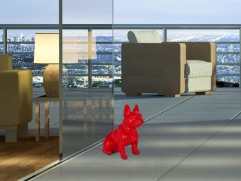 ADM - Sculpture en résine 'Bouledogue français assis' - Couleur rouge - 40 x 23 x 41 cm 4