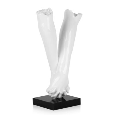 ADM - Escultura de resina 'Juntos para siempre' - Color blanco - 44 x 26 x 16 cm