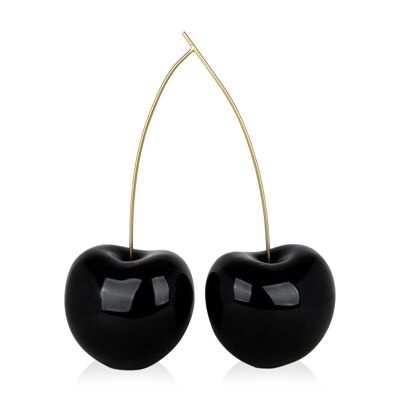 ADM - Resin sculpture 'Double cherries' - Black color - 55 x 43 x 19 cm