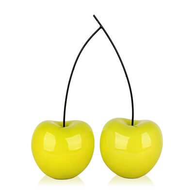 ADM - Resin sculpture 'Double cherries' - Yellow color - 55 x 43 x 19 cm
