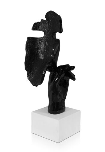 ADM - Sculpture en résine 'Visage de femme abstrait' - Couleur noire - 45 x 18 x 17 cm 7
