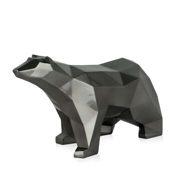 ADM - Sculpture en résine 'Ours polaire à facettes' - Couleur anthracite - 25 x 45 x 17 cm 9